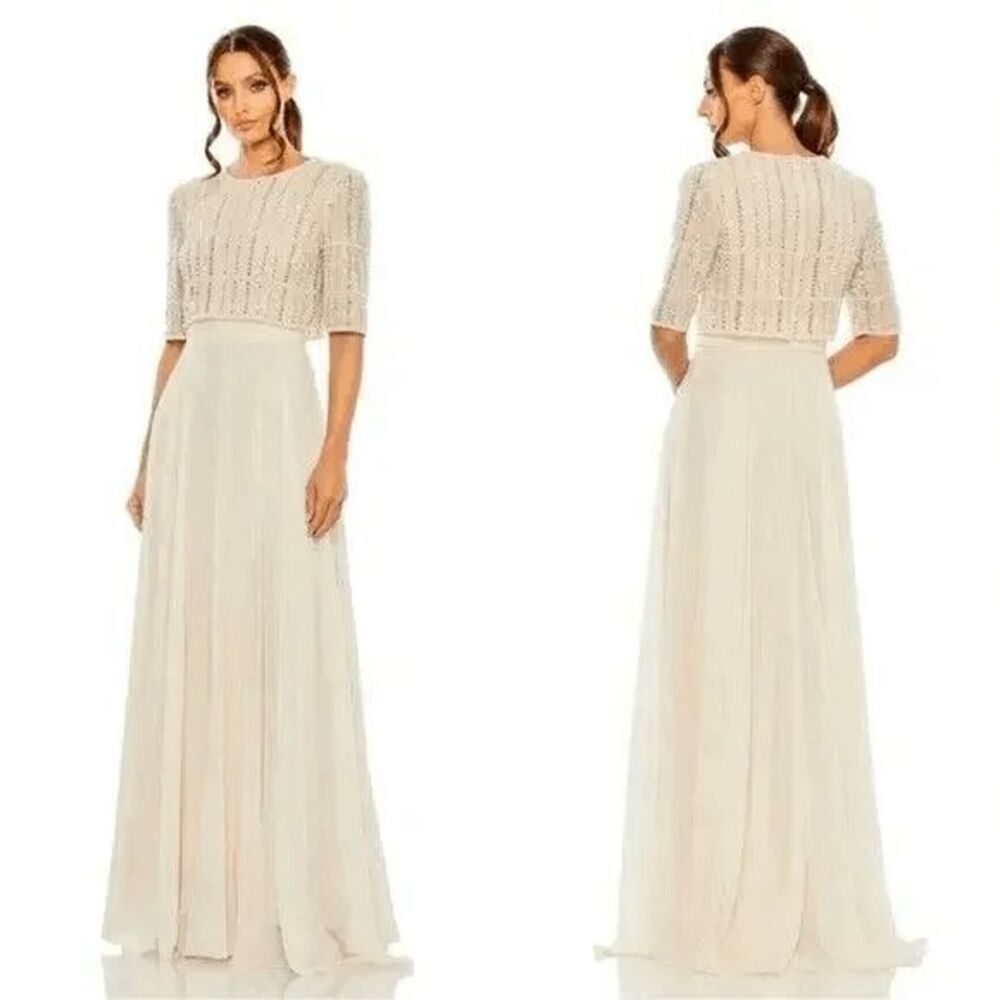 Mac Duggal 9180 Long Mother of the Bride Formal Dress Size 10